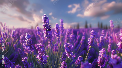 lavender field at sunset