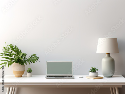 Gorgious Workspace desk with wall in home interior
