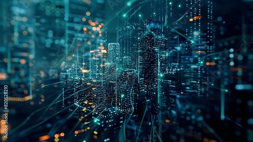 Smart city and digital transformationBig data connection technology Telecommunication and communication network concept : Generative AI