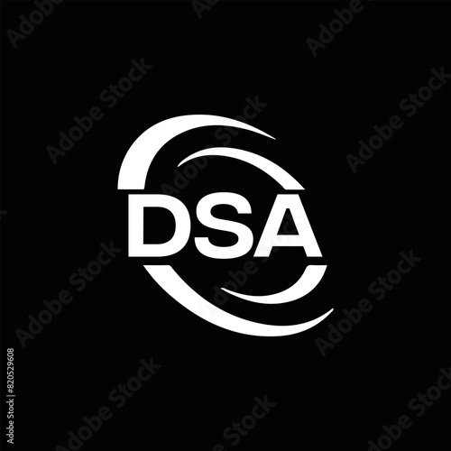DSA logo. D S A design. White DSA letter. DSA  D S A letter logo design. D S A letter logo design in FIVE  FOUR  THREE  style. letter logo set in one artboard. D S A letter logo vector design.  