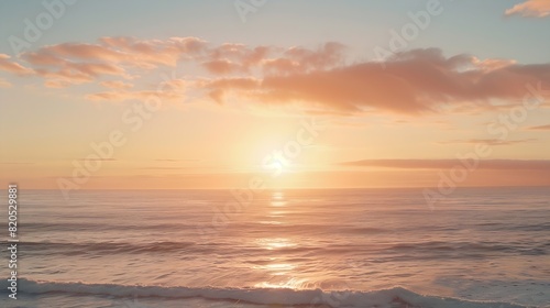 Colorful sunset over ocean in Pismo Beach California   Generative AI