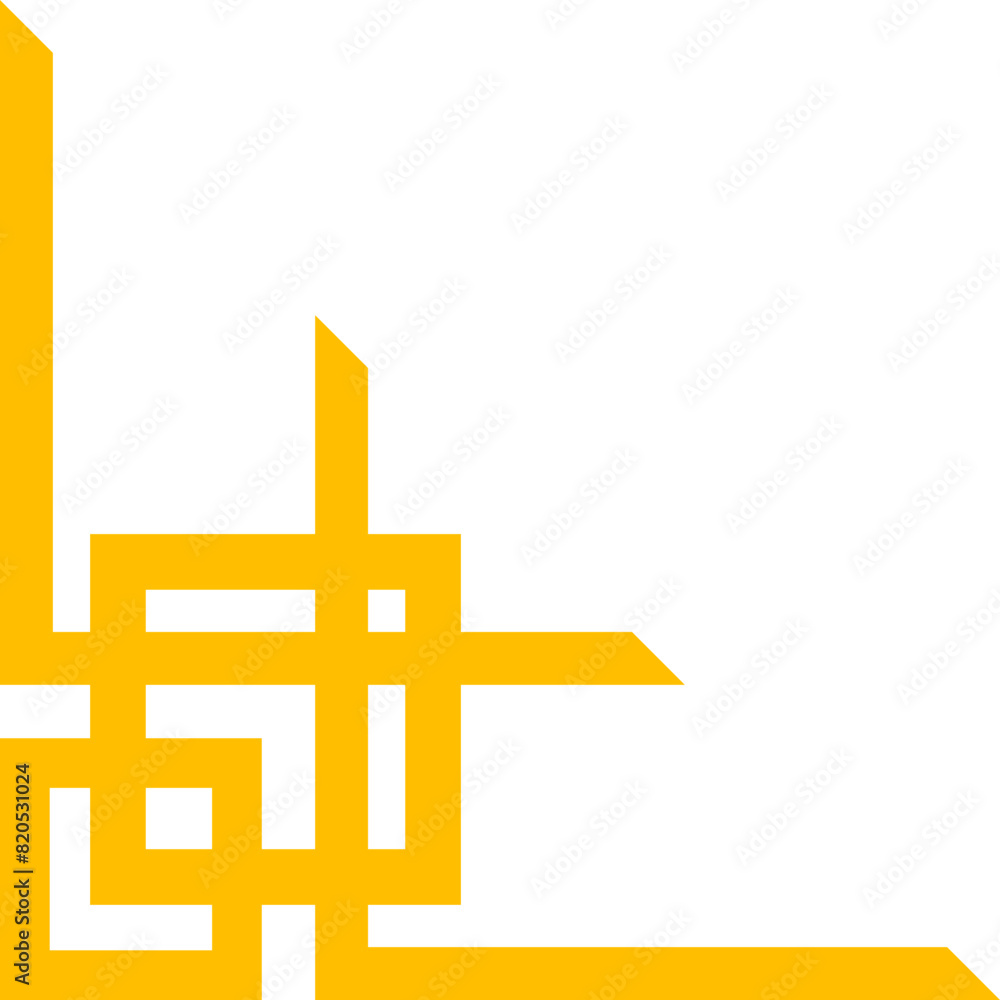 Obraz premium Islamic Corner Frame Border