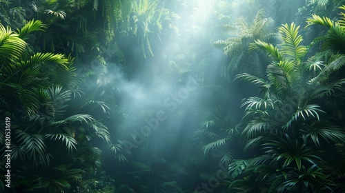 Green Tropical Forest Background