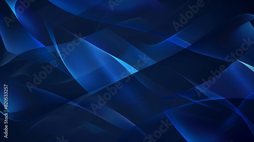 Abstract wave shape on a lowpolygonal triangular background for design on the topic of cyberspace big data metaverse network security data transfer on dark blue abstract cyberspace bac : Generative AI photo