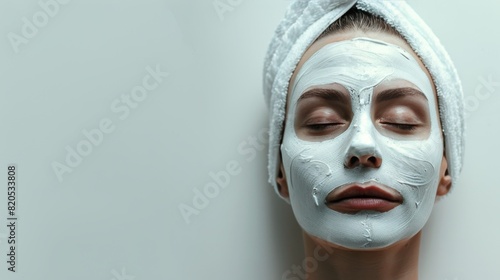 Woman Wearing White Mask
