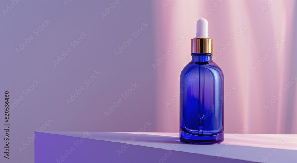 Blue Glass Bottle With White Top Blue Glass Bottle With White Top