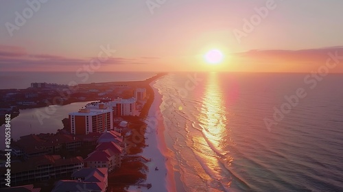 Destin Florida during morning sunrise : Generative AI photo