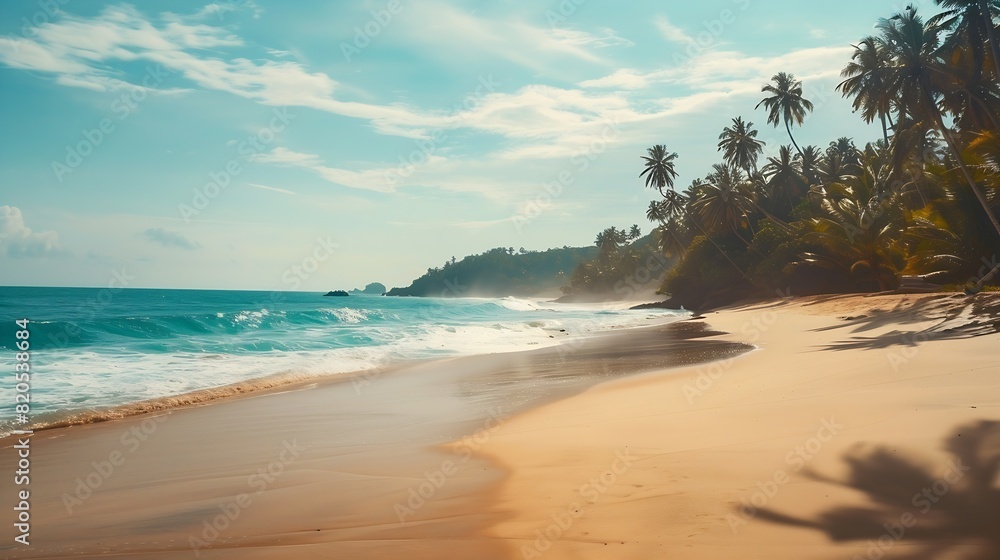 Untouched tropical beach in Sri Lanka : Generative AI