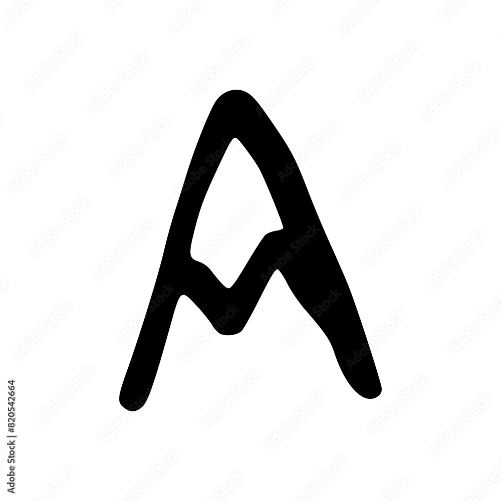 Minimalist Abstract Mountain Line Art in Black. Minimalist Abstract Mountain Line Art in Black.