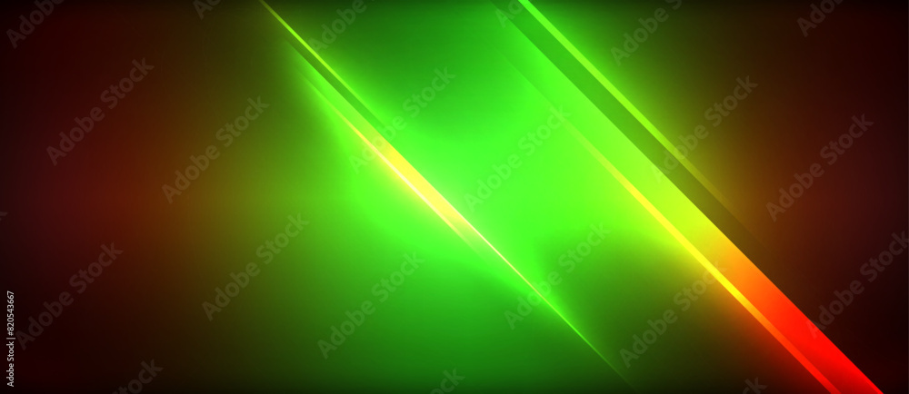 Neon dynamic diagonal light rays background. Techno digital geometric concept design for wallpaper, banner, presentation, background Neon dynamic diagonal light rays background. Techno digital geometric concept design for wallpaper, banner, presentation, background