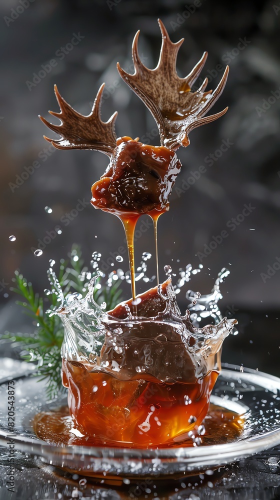 Jellied moose nose, delicacy in Canada, served at a northern hunting lodge Jellied moose nose, delicacy in Canada, served at a northern hunting lodge