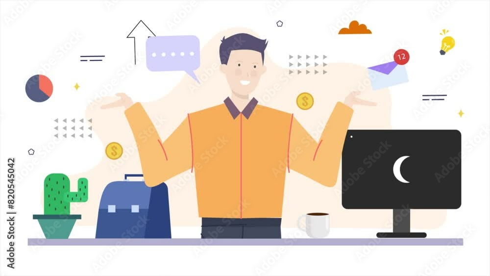diligent business man making an idea. business and investment concept diligent business man making an idea. business and investment concept