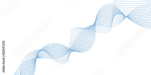 Curve wave seamless pattern. Line art striped graphic template design. Vector business Illustration pattern of lines in transparent background