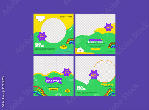 Kids Sell Instagram Carousel Post Design, Instagram Pack Story Template.