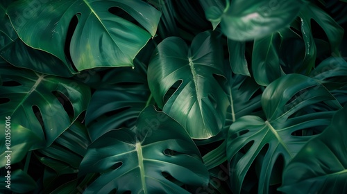 Wallpaper Mural abstract green leaf texture nature background tropical leaf : Generative AI Torontodigital.ca