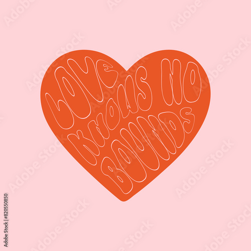 Love Knows no Bounds Stay Pawsitive Cute lettering hand draw Funny season slogans. Isolated calligraphy quotes for travel agency, beach party. Great design for banner, postcard, print or poster (ID: 820550850)