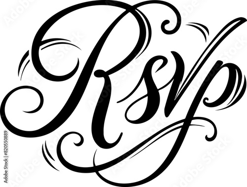 RSVP lettering calligraphy