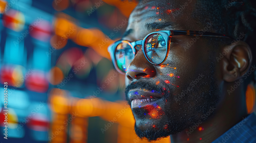 Explore finance with an analyst reviewing stock trends, integrating reports and market research for strategic planning.generative ai Explore finance with an analyst reviewing stock trends, integrating reports and market research for strategic planning.generative ai