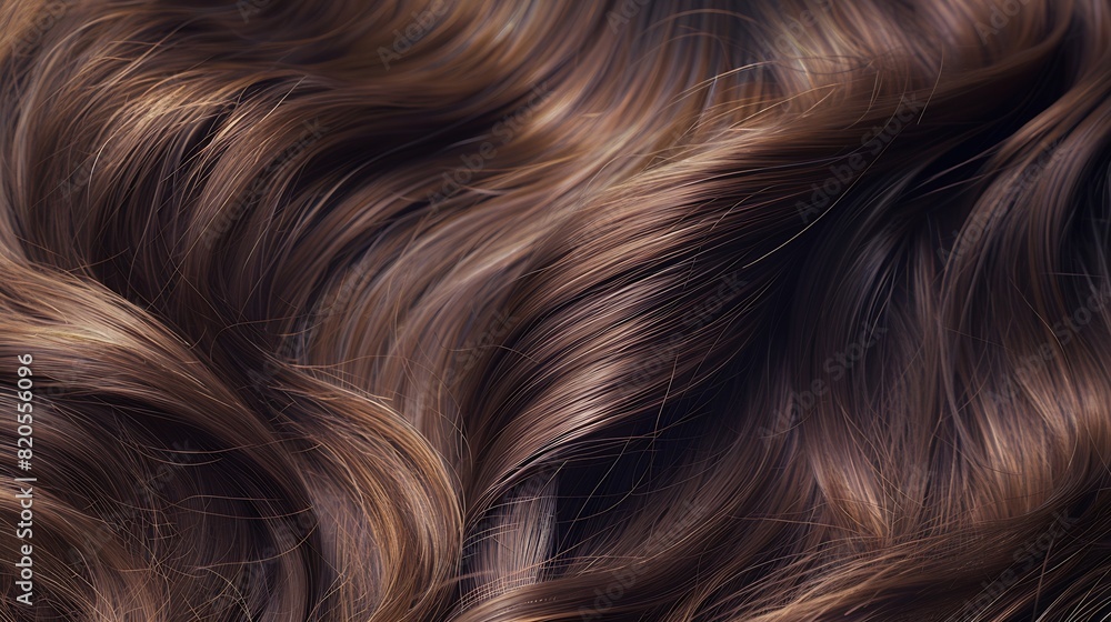 Brown hair closeup as a background Womens long brown hair Beautifully styled wavy shiny curls Hair coloring Hairdressing procedures extension : Generative AI Brown hair closeup as a background Womens long brown hair Beautifully styled wavy shiny curls Hair coloring Hairdressing procedures extension : Generative AI