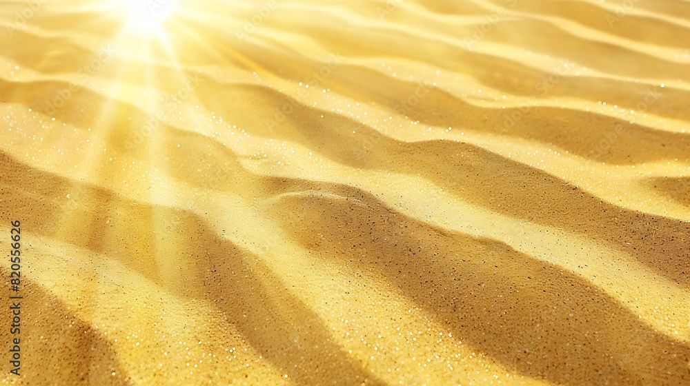 sun of summer time on sky and sand of beach : Generative AI sun of summer time on sky and sand of beach : Generative AI