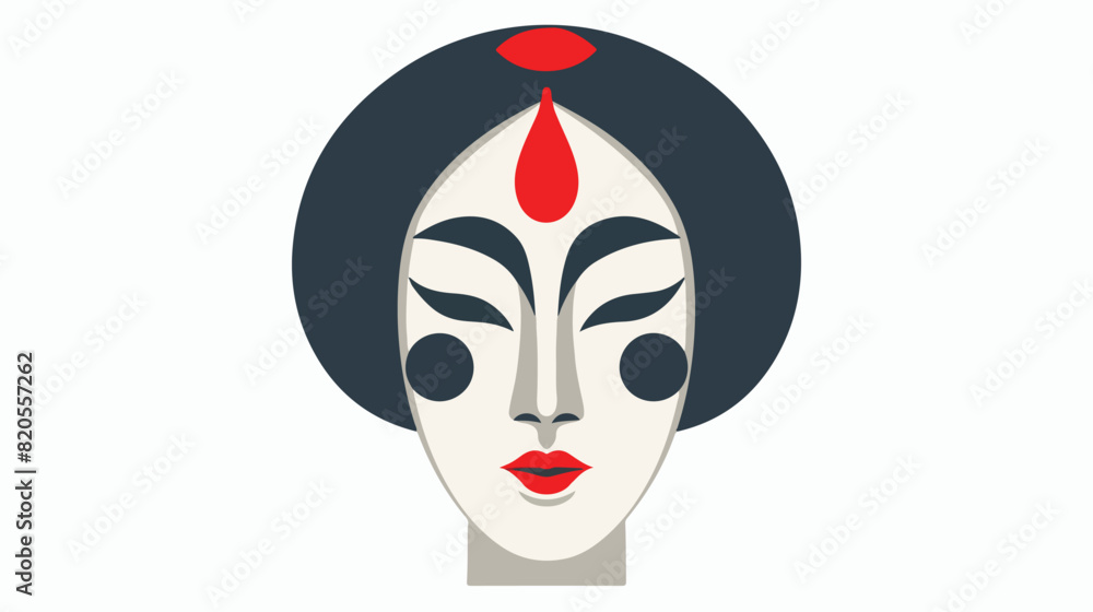 Okame Japanese noh mask for Japan kabuki theater. Fem