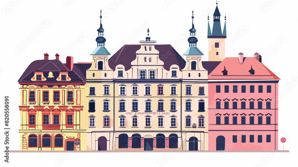 Old Town Hall in Brno. Ancient Czech building. Europe