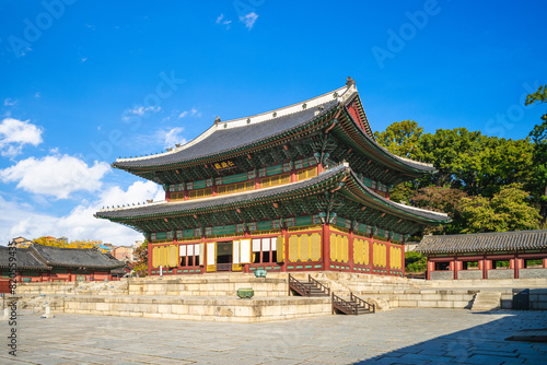 Injeongjeon, Main Hall of Changdeokgung, seoul, south korea. Translation: Injeongjeon photo