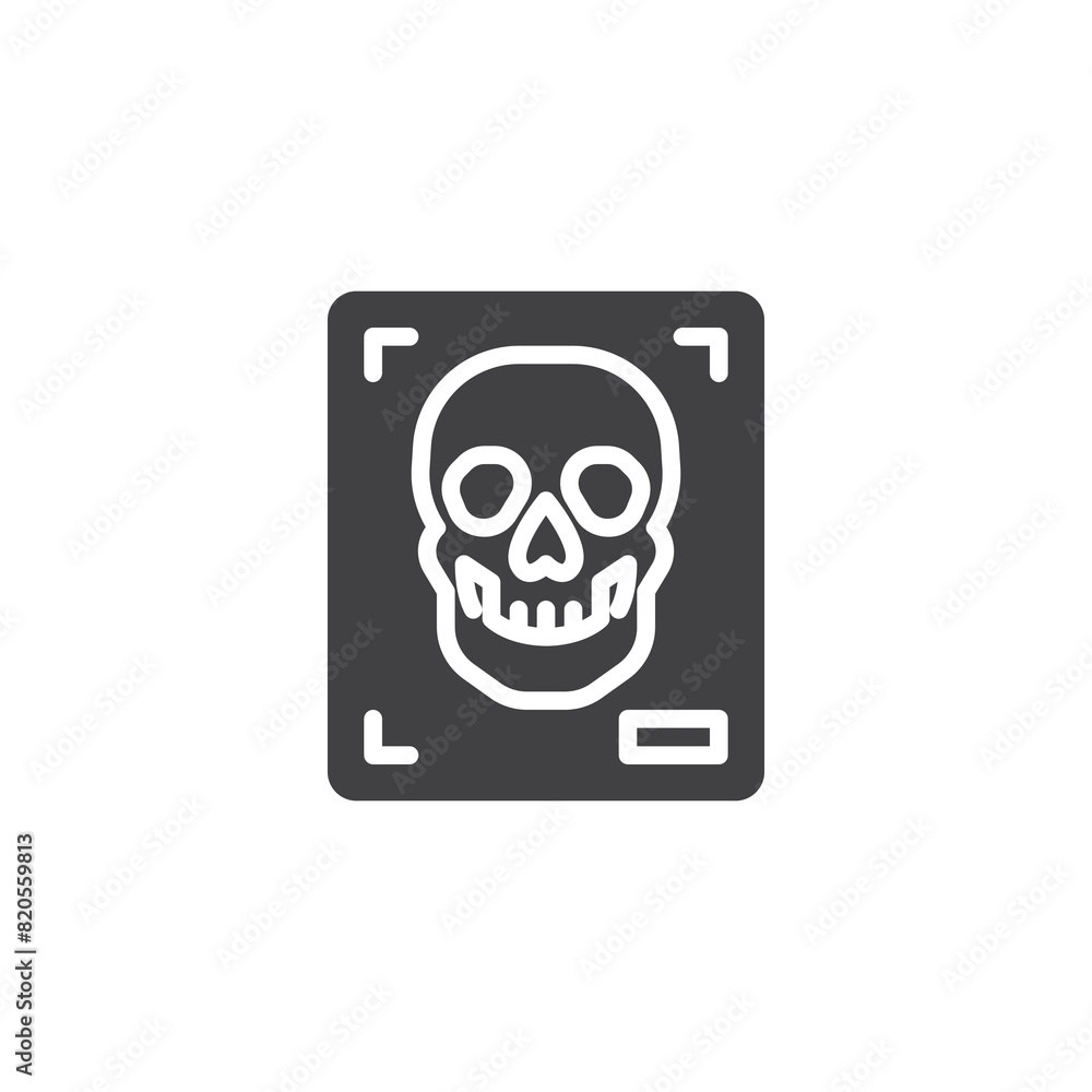 Human skull x ray vector icon Human skull x ray vector icon