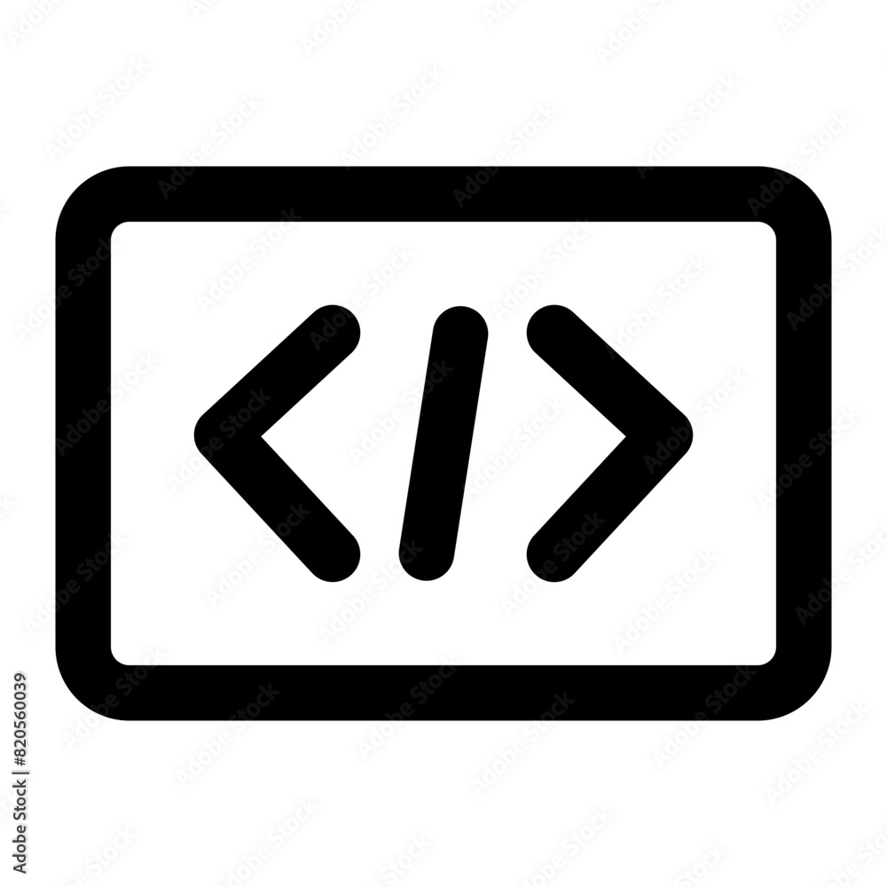 Coding Icon in Line Style Coding Icon in Line Style
