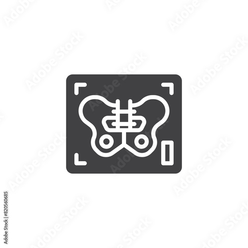 Human pelvis x ray vector icon