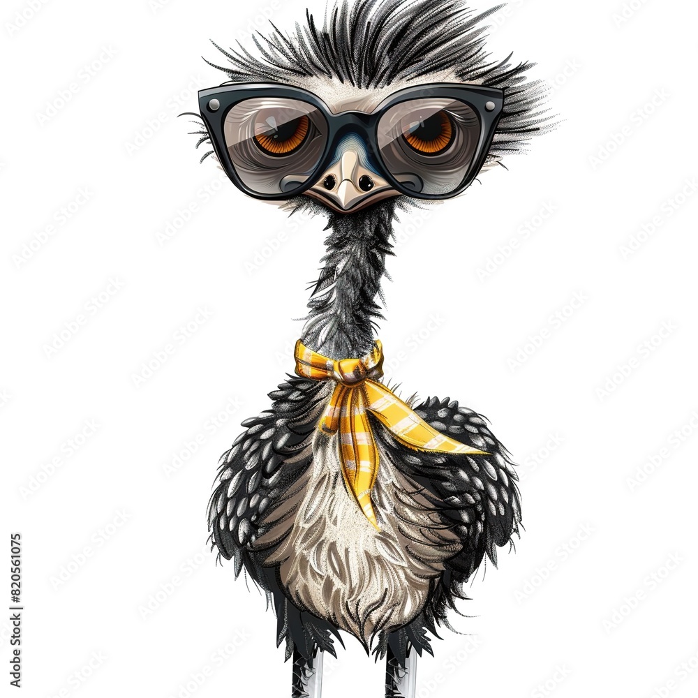 Fototapeta premium Emu rockabilly fashion