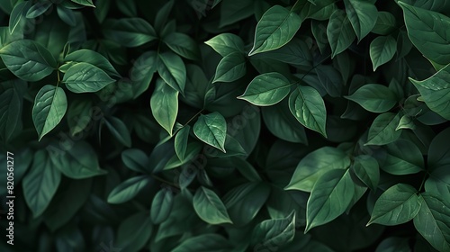 Wallpaper Mural Green leaves background Green leaves color tone dark in the morning : Generative AI Torontodigital.ca