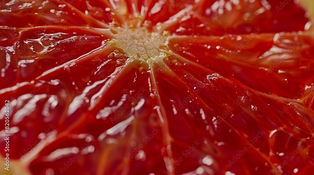 Closeup of sliced ripe grapefruit macro creative background : Generative AI Closeup of sliced ripe grapefruit macro creative background : Generative AI