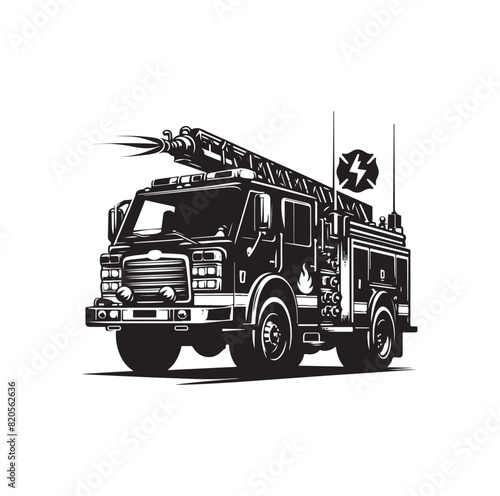 firefighter car vector illustration icon