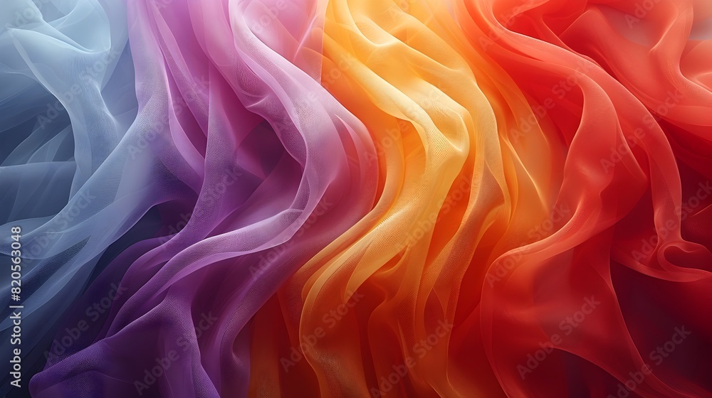 Fototapeta premium Captivating Ethereal Flow of Vibrant Satin Fabrics