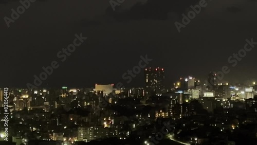 沖縄 那覇首里の展望台から見た夜景