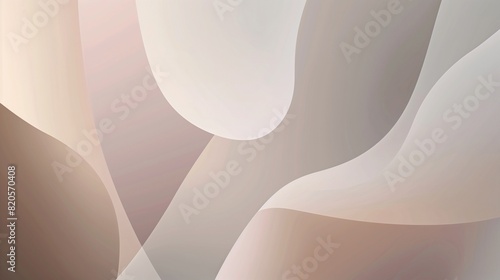 A minimalist abstract background with smooth, overlapping shapes in muted tones. 