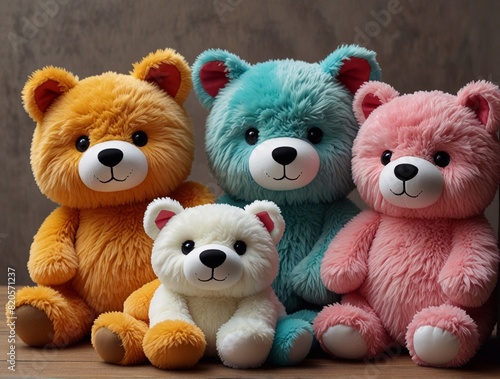 Lots of colorful colorful teddy bears for children. Soft toys for children. © Алексей Леганьков