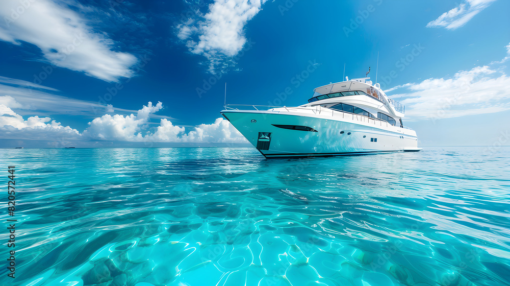 Luxury Yacht Anchored in Crystal Clear Waters - Embrace the Ultimate Sailing Experience