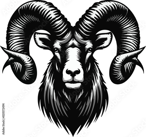 Wallpaper Mural Bighorn sheep Black Vector art White Background Free Download Torontodigital.ca