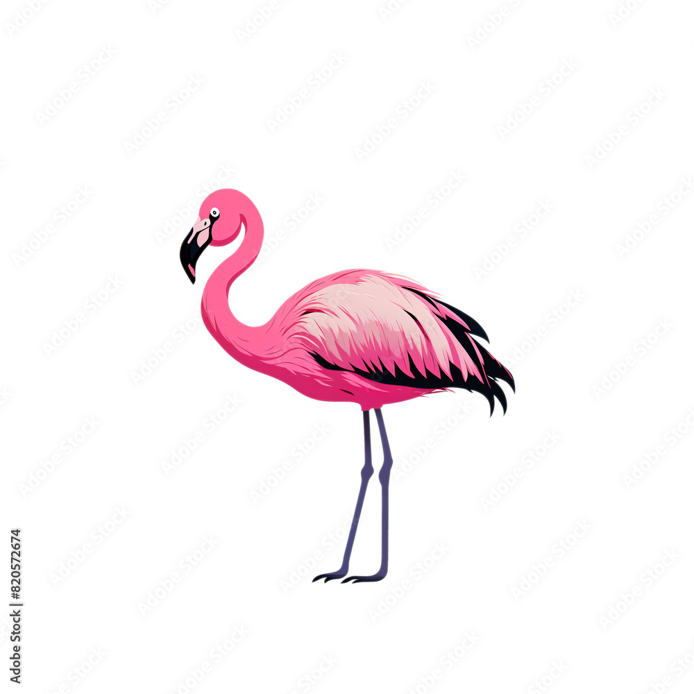 Fototapeta premium cute flamingo Minimalism clipart
