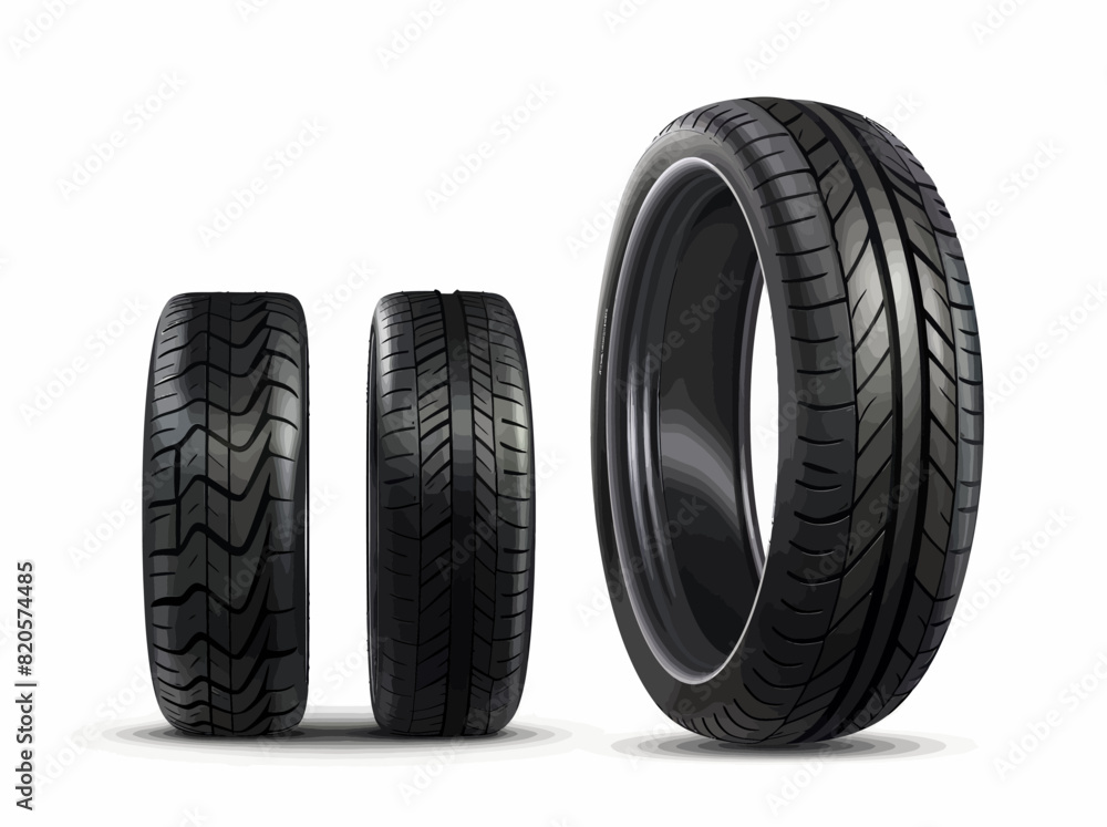 a pair of tires and a tire on a white background