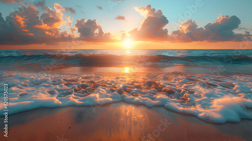 sunset on the beach #820575023