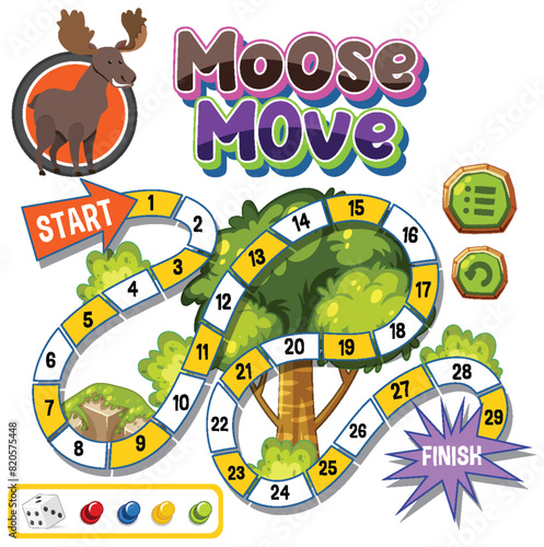 Fun and engaging moose-themed board game © brgfx