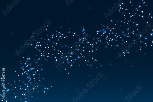 Abstract molecules background.