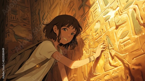 考古学者の女性、エジプト文明3