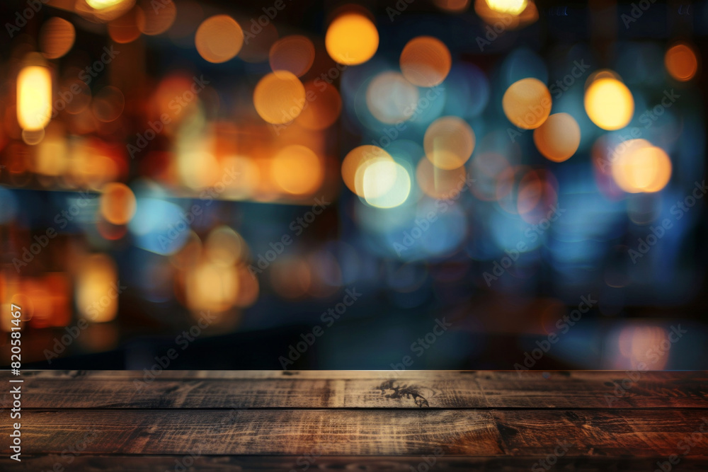 A bar table with blurred background of bar. Good for background A bar table with blurred background of bar. Good for background
