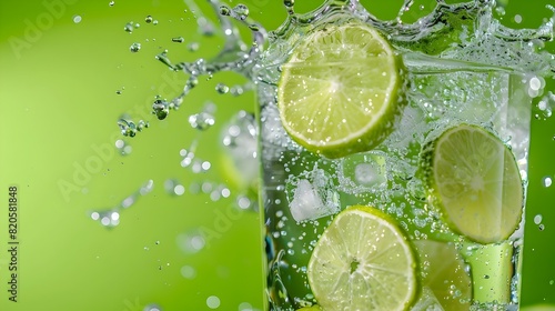 Refreshing Lime Soda Splash...