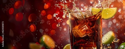 Splashing Cola Cocktail wit...