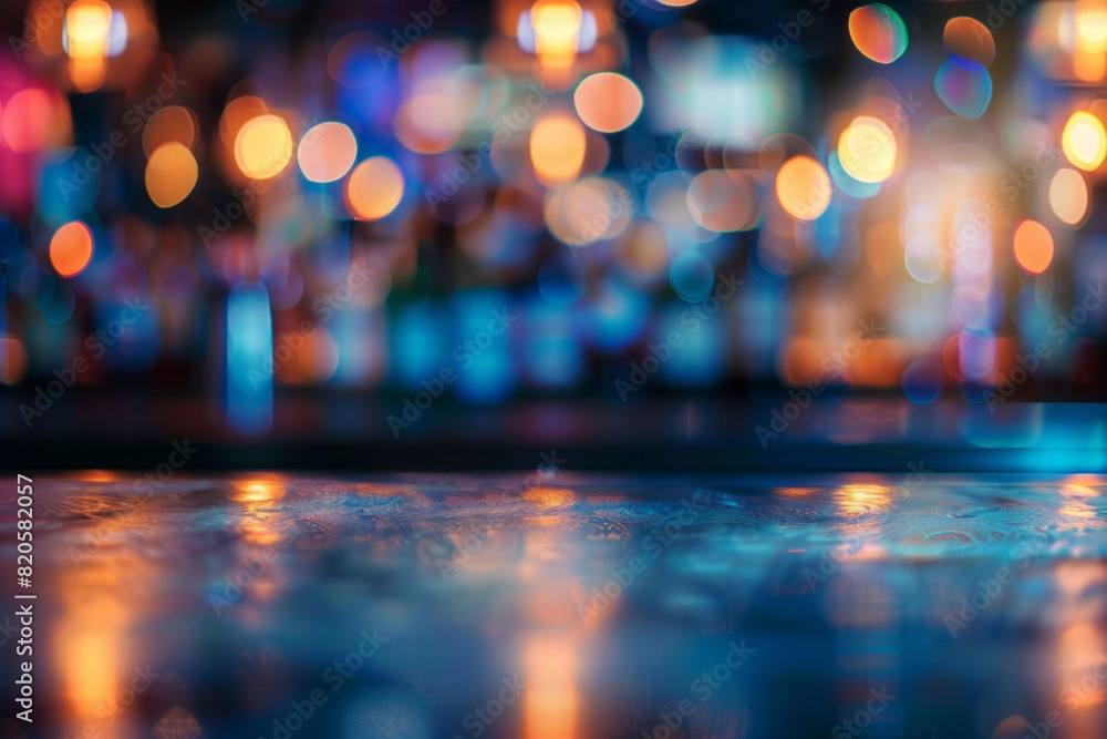 A bar table with blurred background of bar. Good for background A bar table with blurred background of bar. Good for background